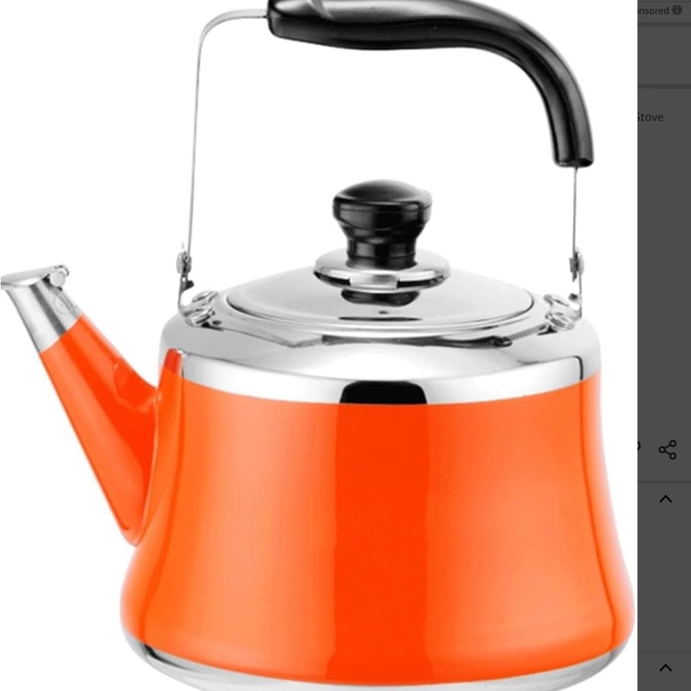 MT Stainless Steel Teapot with Black Handle